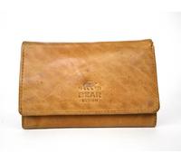 Bear Design Geldbörse »Lieke«, Damenbörse, Portemonnaie, knautschiges Leder in ocker gelb, 9 Kartenfächer, kompakt, ochre