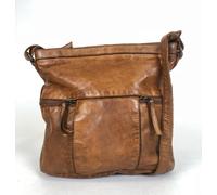 Bear Design Umhängetasche »Chessie«, Handtasche, kleiner Shopper, Schultertasche 26x25cm, knautschiges Leder, cognac