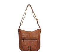 Bear Design Umhängetasche Anna, Handtasche, Shopper, Damen Schultertasche 30cm, weiches Leder, cognac