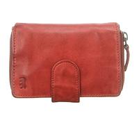 Bear Design Damen Geldbörse Leder Portemonnaie Geldbeutel 10 Kartenfächer rot