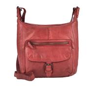 Bear Design Umhängetasche »Anna«, Handtasche, Shopper, Damen Schultertasche 30cm, knautschiges weiches Leder in rot, red