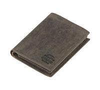 Bear Design Geldbörse Leder Geldbeutel Portemonnaie Herren braun 7 Kartenfächer Herrenbörse Dark Nature antikbraun