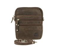 Bear Design Gürteltasche DARK NATURE Herren Damen braun Leder Umhängetasche HD3701