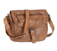 Bear Design Umhängetasche »Mattea«, Handtasche, Schultertasche 28x21cm, knautschig weiches Leder, cognac