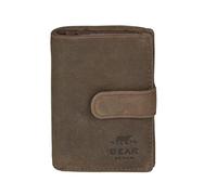 Bear Design Kartenetui Leder braun 14 Kartenfächer Ausweisetui Dark-Nature