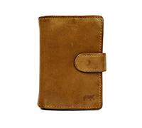 Bear Design kleine Herren Leder Geldbörse mit RFID Schutz Hülle, Portemonnaie für Männer mit Visitenkartenhüllen und Kreditkartenhüllen CL 539