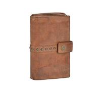 Bear Design Geldbörse »Sanne«, Damenbörse, Portemonnaie, knautschiges Leder in cognac braun, 8 Kartenfächer