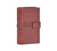 Bear Design Geldbörse »Cow Lavato«, Damenbörse, Portemonnaie, knautschiges Leder, 8 Kartenfächer, rot