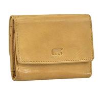 Bear Design Portemonnaie Geldbörse Leder Minibörse 10x7,5cm Ocker gelb