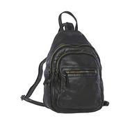 Bear Design Freizeitrucksack Joy, kleiner Daypack Cityrucksack 23x34cm, Leder in schwarz, Damenrucksack, black
