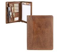 Bear Design Schreibmappe Leder Konferenzmappe braun A4 Orgamappe cognac braun CL7793 - braun Leder CL7793