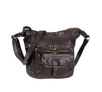 Bear Design Shopper Beuteltasche Schultertasche Anna CL32612 gewaschenes Leder Vintage Used Look 30/27/9 cm