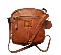 Bear Design Unisex Leder Tasche Umhängetasche Crossbody Vinatge Leder Used Look, Damen Schultertasche klein