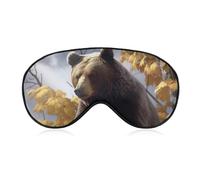 Bear on The Branch Schlafmaske Augenmaske Augenmasken für Schlaf Schlafmasken für Frauen Männer Reise Augenmaske Verstellbare Schlafmaske Schlafmaske Verdunkelung Niedliche Schlafmaske