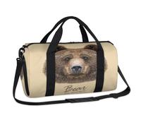 Bear Sports Duffel Bag Bear Head Weekend Overnight Bag Casual Tote Holdall Travel Gym Luggage Duffel Bag for Kids Girls Boys Women Men