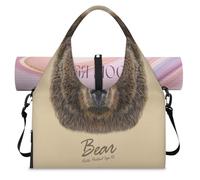 Bear Sporttasche für Damen und Herren, niedlicher Bär, Wochenendtasche mit Schuhfach, Schultertasche, Gepäcktasche für Yoga, Fitnessstudio, Reisen, farbe, L, Taschen-Organizer
