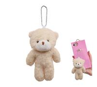 Bear Stuffed Animal - PP Baumwolle, 2,95 x 4,92 Zoll Plush Toy Cute Blushing Design | Soft Lightweight Bear Charm Doll For Daily Carry And Gifting, Stuffed Bears Keychain For Bags, Backpacks, Birthday