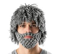 Beard Beanie für Erwachsene, Punk-Strick, Winter-Kopfbedeckung, warme Winter-Gesichtsbedeckung - für Reisen, Festivals, Männer, Fotografen, Familientreffen, Cosplay-Enthusiasten, Kostümpartys