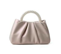 Beatfull Abend-Geldbörse für Damen, kleine Perlen, weiches Leder, gerüschte Tasche, Hochzeit, Braut, Clutch, Party, Abschlussball, Crossbody-Börse, Pink