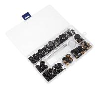 Beatifufu 15mm Edelstahl Schraubverschluss Druckknopf Satz Schwarz mit Werkzeug Robust für Zelte und Bootsplanen Geeignet für Zuhause und Geschäfte