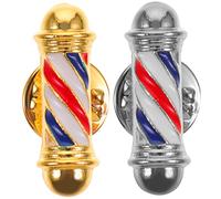 Beatifufu 2 Stück Barbershop Stangen Brosche Aus Metall Drehbare Lichtbrosche in Gold Silber Anstecknadel Für Kleidung Damen Schmuck Accessoire Für Pullover Und Jacke