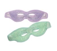 Beatifufu 2 Stück Teiliges Kühles Gel augenpad Weiche PVC Schlafmaske mit Elastischem Band Lindert Schwellungen Augenringe Migräne für Reise Hause Farblich Sortiert Violett Hellgrün