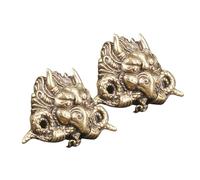 Beatifufu 2 Stück Vintage Messingknöpfe Tibetischer Stil Exotische Metallknöpfe für DIY Kleidung Lederwaren Taschen Nähen Handwerk Antik Robuste Zierknöpfe