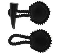 Beatifufu 4 Paar Mantelknöpfe aus Harz mit Knebelverschluss Klassisch Schwarzer Mantelverschluss Vintage Hornoptik Knöpfe für Kleidung Praktische Nähzubehör für Jacken