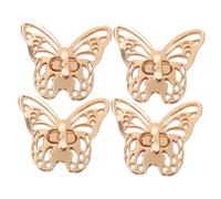 Beatifufu 4 Stück Teiliges Metall Butterfly Bag Locks Kleine Tasche Verschlussklammern Stabile Drehverschlüsse für Handtaschen Umhängetaschen Langlebige Metall Beschläge in Hellgold