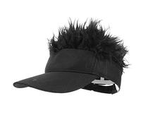 Beatifufu Einstellbare Herren Baseballkappe mit Perücke Sonnenschutz Schirmmütze für Erwachsene Modische Visor Cap