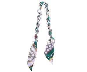 Beatifufu Zarte Metall Taschenketten mit Seidenschal Ersatz Kettenriemen für Damenhandtaschen Metallaccessoire mit Stabilen Schnallen Vintage Schulterkette für Selbstgemacht Taschen