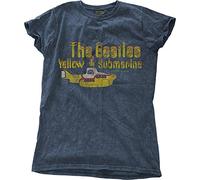 Beatles - the - T-Shirt # S Blue Femmina # Yellow Submarine Nothing Is Real