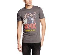 Beats & More Herren T-Shirt AC/DC - H2H, Einfarbig, Gr. X-Large, Grau (Dunkelgrau)
