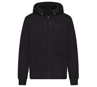 Beats & More PREMIUM Kapuzenpullover mit Reißverschluss - schwarzer Hoodie mit Känguru Taschen- Langarm - Sweatjacke - Pulli mit Kapuze - 80 % Baumwolle und 20 % Polyester - Herren und Damen - XXL