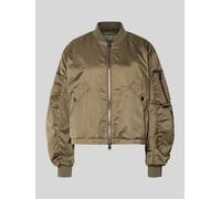 Beaumont Amsterdam Boxy Fit Jacke mit Zweiwege-Reißverschluss Modell 'JODY' in Oliv, Größe 36