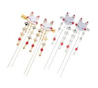 Beaupretty 2 Paar Haarnadeln Hanfu Haarschmuck mit Quasten Legierung Retro Haarklammern für Mädchen Damen Festliche Party Accessoires