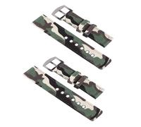 Beaupretty 2 Stück Camouflage Nylon Canvas Uhrenarmband 22mm Verschleißfest Atmungsaktiv Uhrengürtel Für Damen Herren