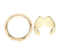 Beaupretty 2 Stück Chunky Acryl Armreifen Geometrisch Offene Manschetten Leichtes Statement Armband für Damen Herren Sommer Strand Party Vintage Modern