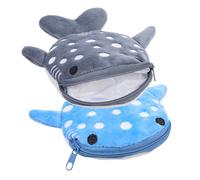 Beaupretty 2 Stück Hai Münzbeutel Plüsch Mit Reißverschluss Kleine Geldbörse Für Mädchen Jungen Kinder Alltag