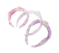 Beaupretty 3stücke Glitzer Stirnband Damen Mit Paillettenfinish Rutschfestes Design Für Partys Und Freizeit Kreatives Haarband Mit Stilvoller Knotendetail