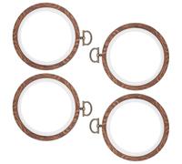 Beaupretty 4 Stück Runde Stickrahmen 10cm Kunststoff Stickrahmen Kreuzstichrahmen Vintage für Nähen Basteln Stickdisplay