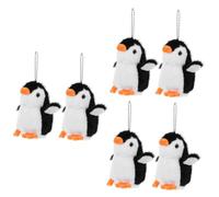 Beaupretty 6 Stck. Plüsch Pinguin Schlüsselanhänger Dekorativer Taschenanhänger aus Weichem Kuschelstoff Leichtes Langlebiges Plüschtier Anhänger für Rucksack Handtasche Kinderzimmer