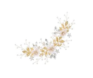 Beaupretty Damen Braut Haarkamm mit Strass und Perlen Modischer Seitenkamm für Mädchen Schmuck Haaraccessoire für Hochzeit