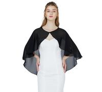 BEAUTELICATE Chiffon Stola Damen Festlich Chiffon Schal Cape Bolero Strickjacke für Hochzeit Braut Abendkleid Brautkleid Sommer