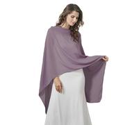 BEAUTELICATE Damen Chiffon Schal Elegant Stola Wrap Poncho Cape Leicht Shrug Tuch für Braut Abendkleid Hochzeit Brautkleid Felistch, Mauve