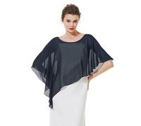 BEAUTELICATE Damen Chiffon Schal Stola Eleganten Cape Umhang für Braut Sommer Hochzeits Festliche Abendkleid