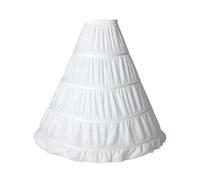 BEAUTELICATE Damen Reifrock Brautkleid A-Linie Petticoat Unterröcke Baumwolle Lang Vintage für Hochzeit Mittelalterliche Viktorianische Kleid Karneval Cosplay (Elfenbein, 42-44)