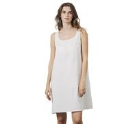 BEAUTELICATE Damen Unterkleid mit Breiten Trägern 100% Baumwolle Rundhals Locker Unterkleid Knielänge Full Slip Trägerkleid Nachthemd Negligee Sommer,Weiß,L