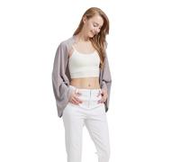 BEAUTELICATE Dicker Chiffon Stola Damen Festlich Elegante Schal mit Ärmel Bolero Cardigan Brautjackefür Abendkleid Hochzeit Sommer Frühling, Grau