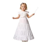 BEAUTELICATE Reifrock Kinder Lang per Princess Kleider Mädchen Petticoat Unterrock Baumwolle A Linie für Blumenmädchen Prinzessinkleid Hochzeitskleider 3 5 6 7 13 Jahre